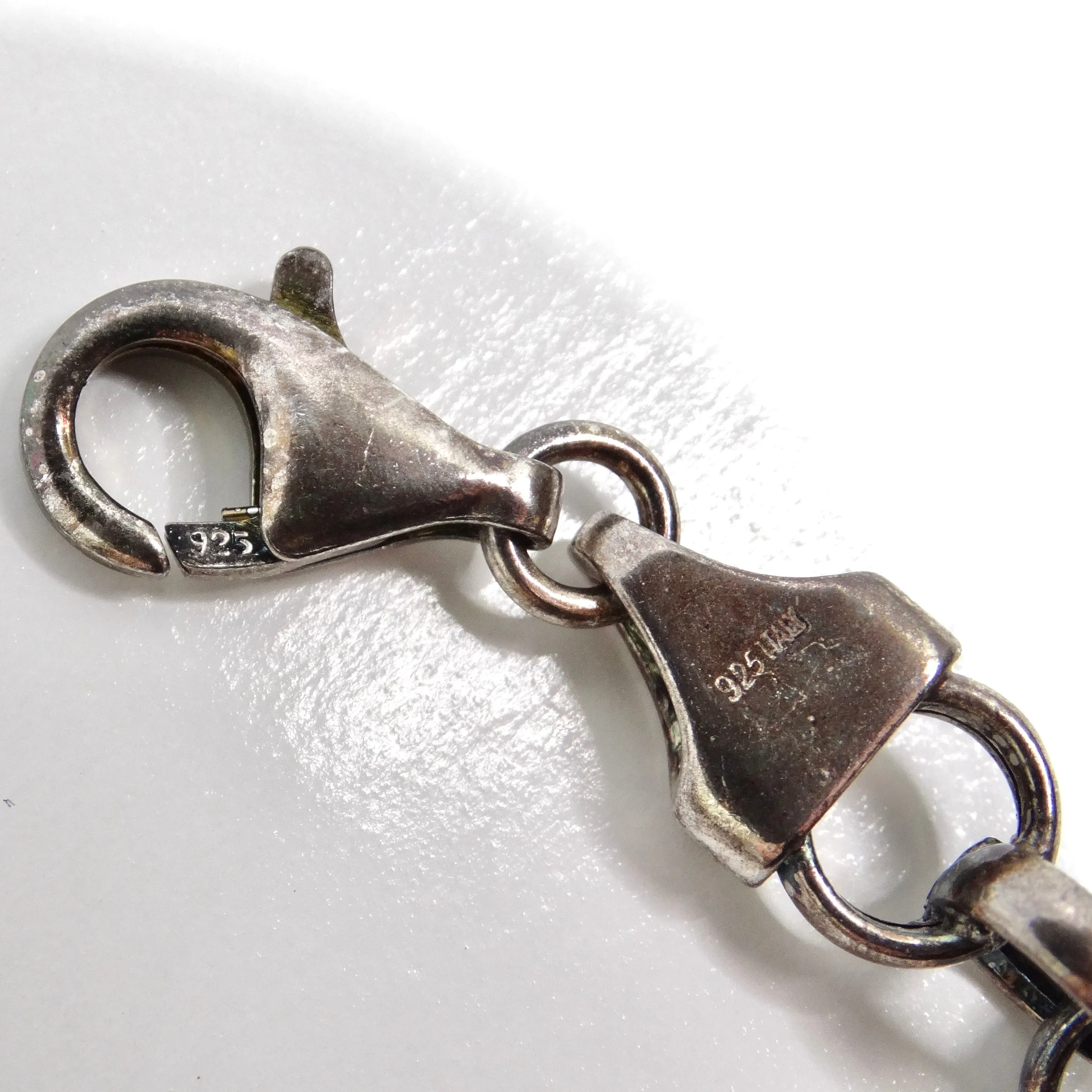 1970s Solid Silver Heart Charm Bracelet