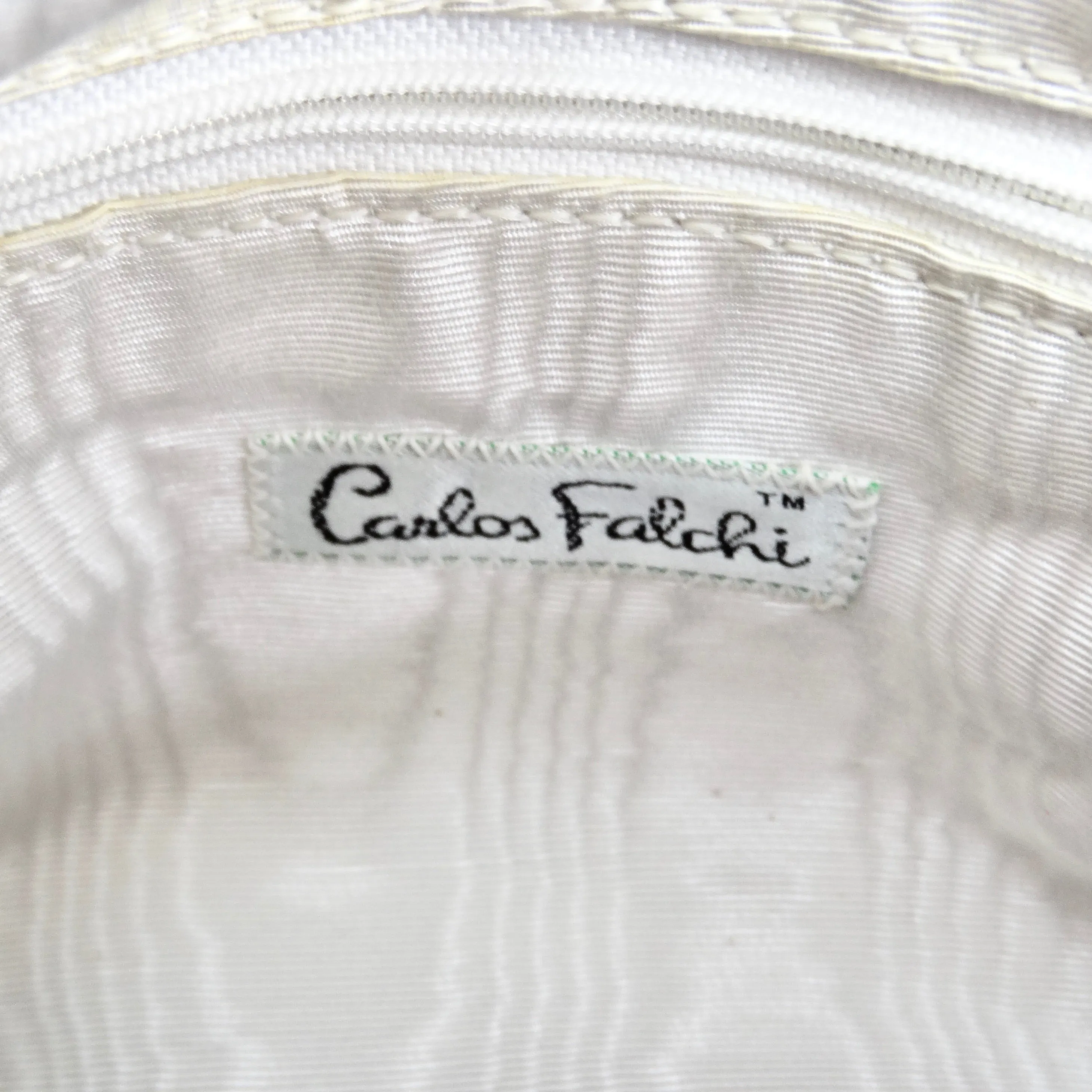 1980s Carlos Falchi Drawstring Crossbody Bag