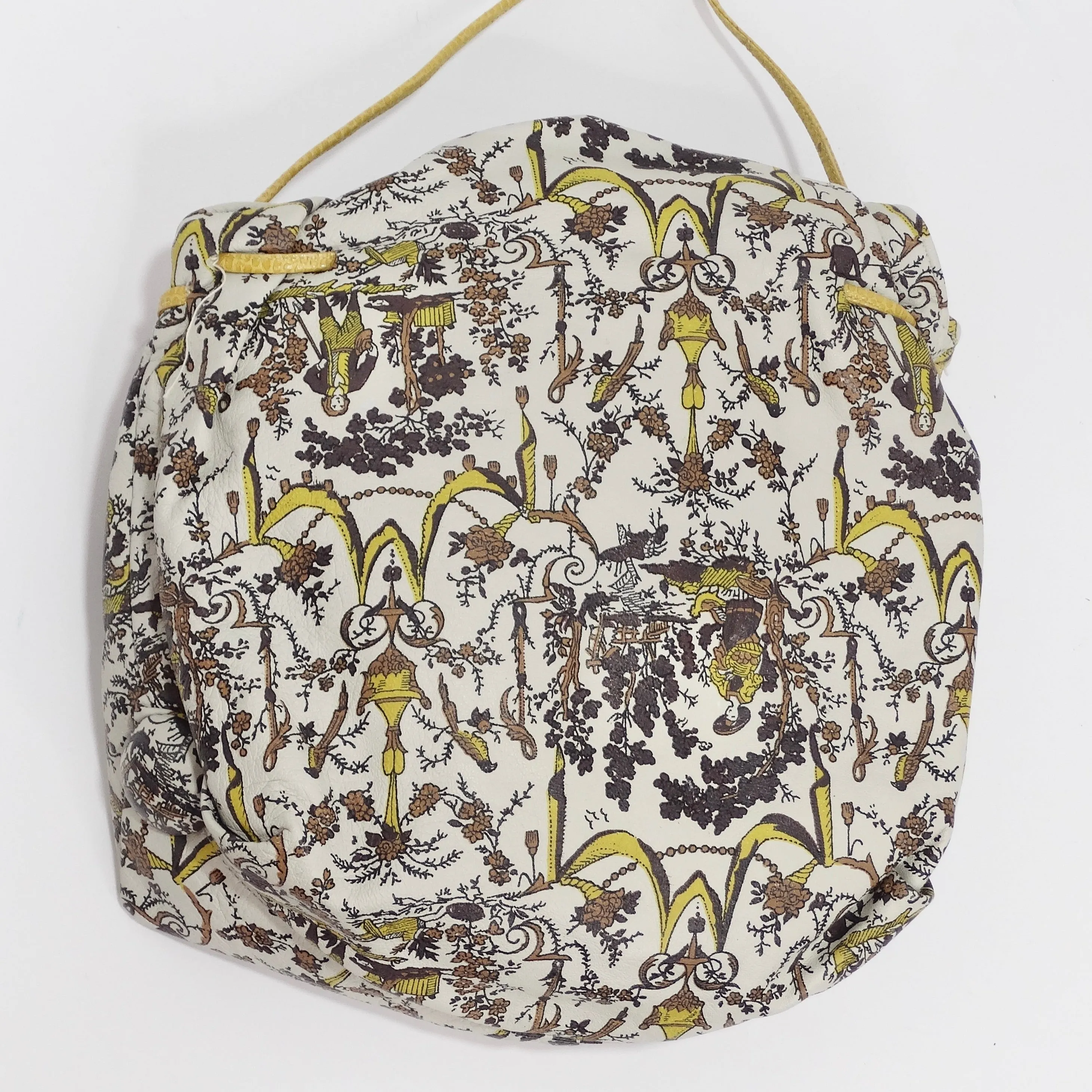 1980s Carlos Falchi Drawstring Crossbody Bag