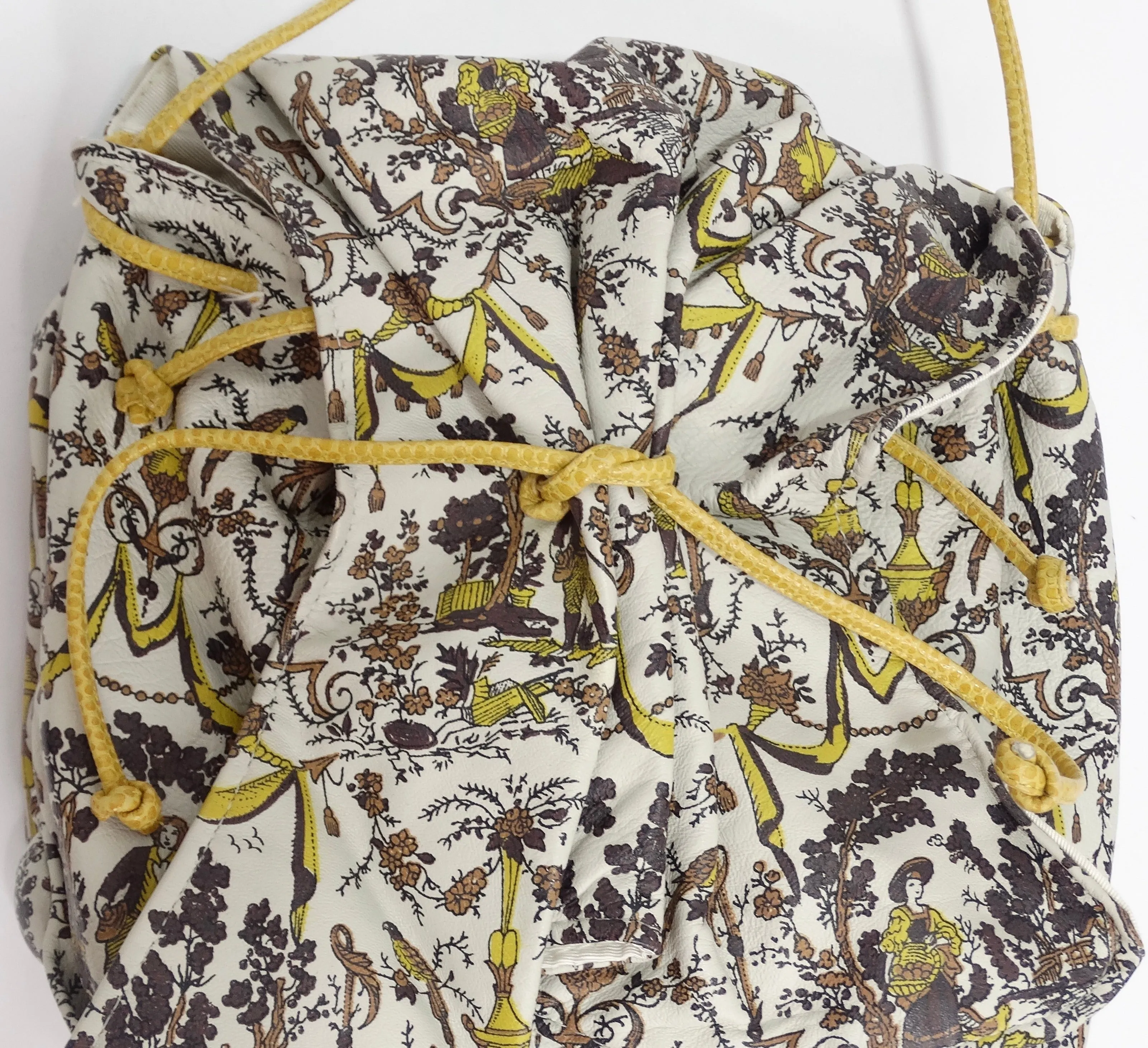 1980s Carlos Falchi Drawstring Crossbody Bag