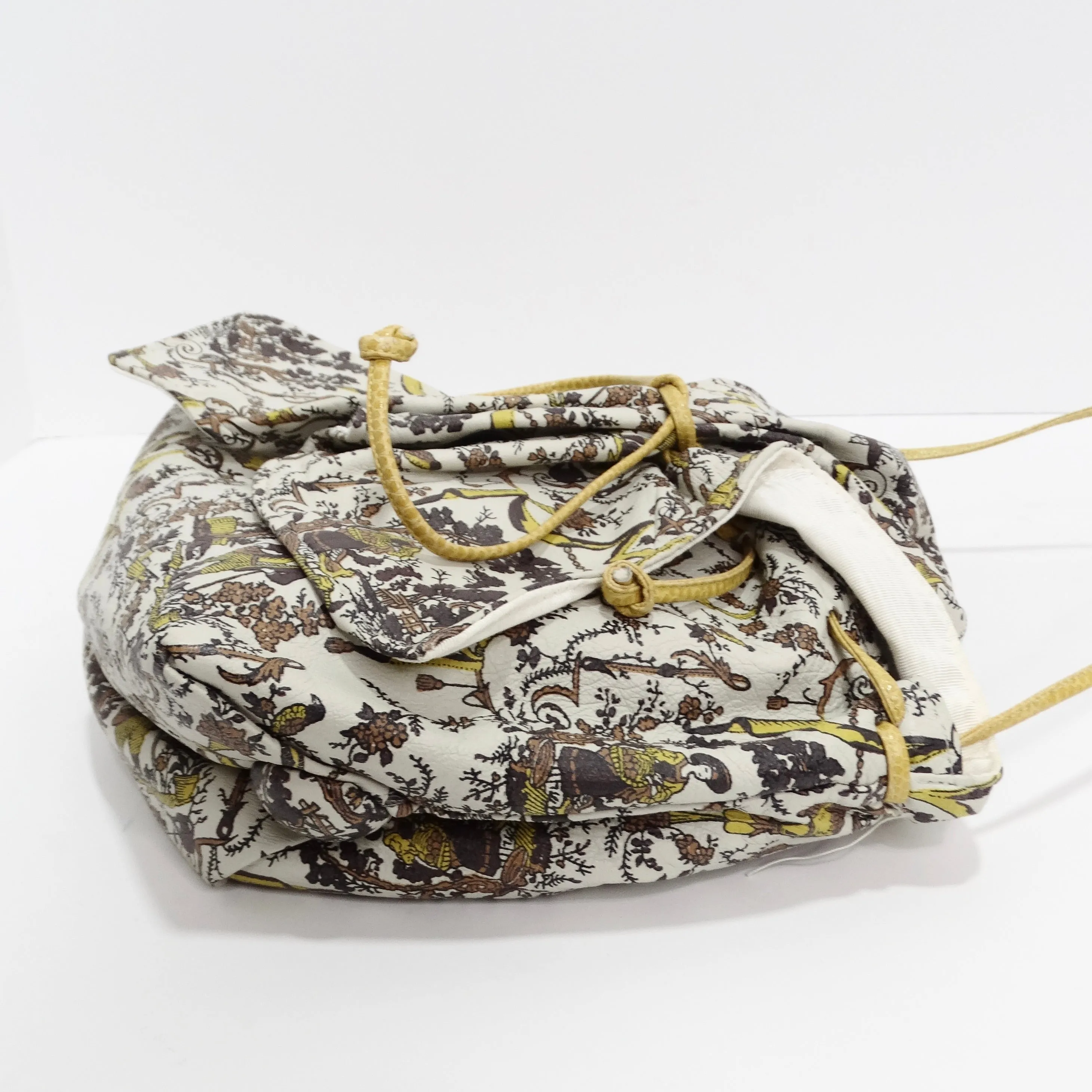 1980s Carlos Falchi Drawstring Crossbody Bag