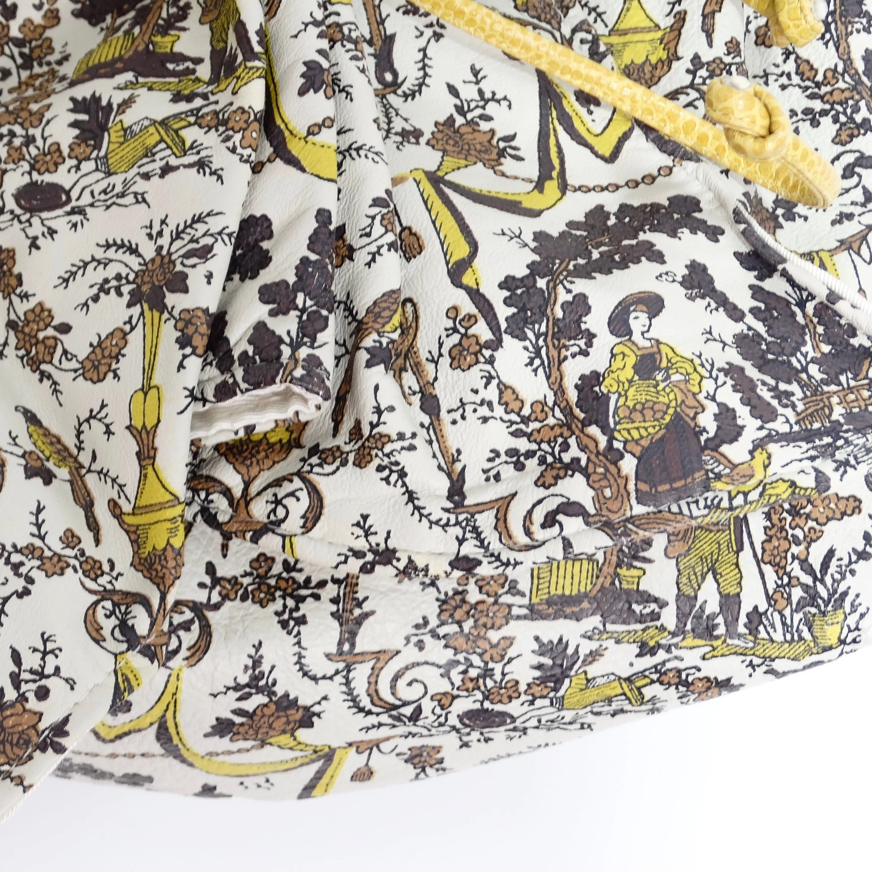 1980s Carlos Falchi Drawstring Crossbody Bag