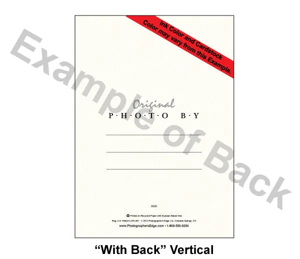 503SC - Bright White, Scarlet Red Border, Vertical, set of 10 cards