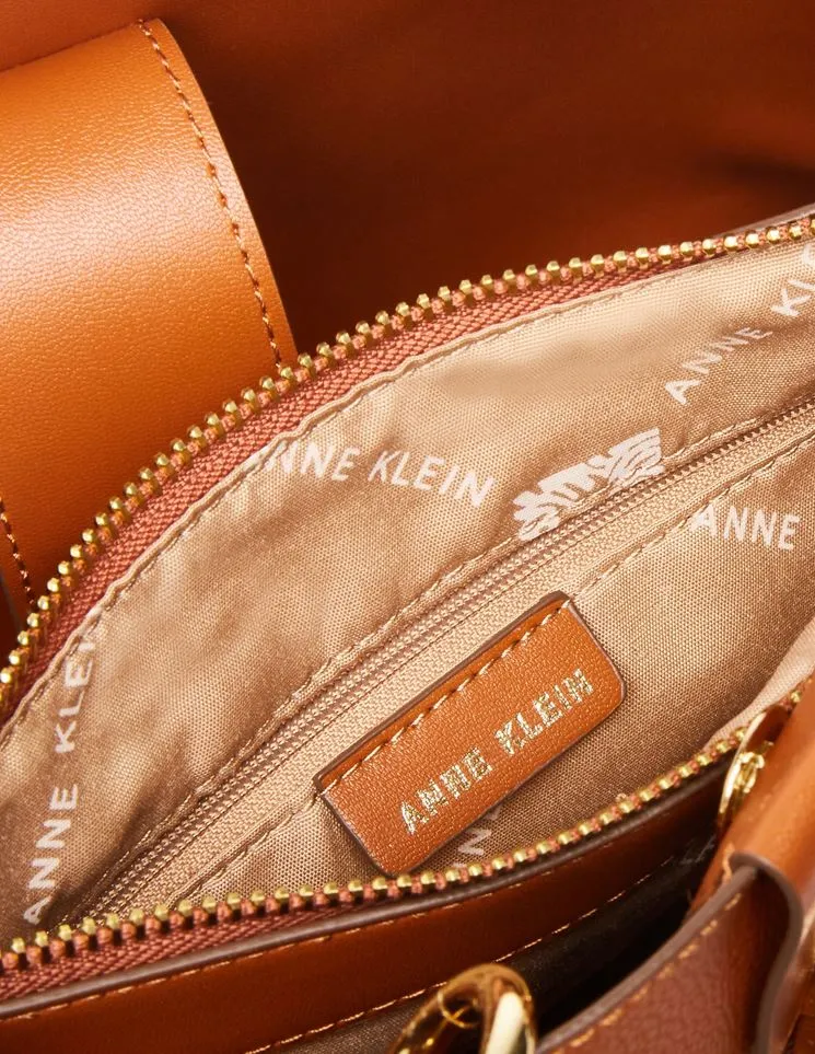 Anne Klein AK Lock Satchel Handbag