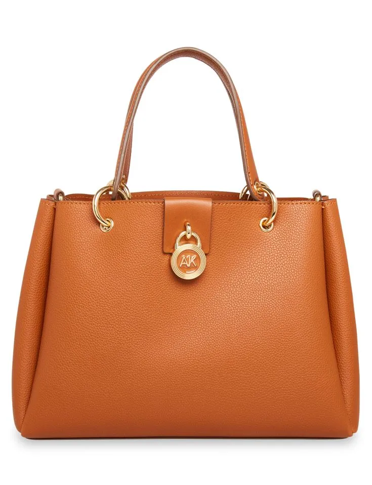Anne Klein AK Lock Satchel Handbag