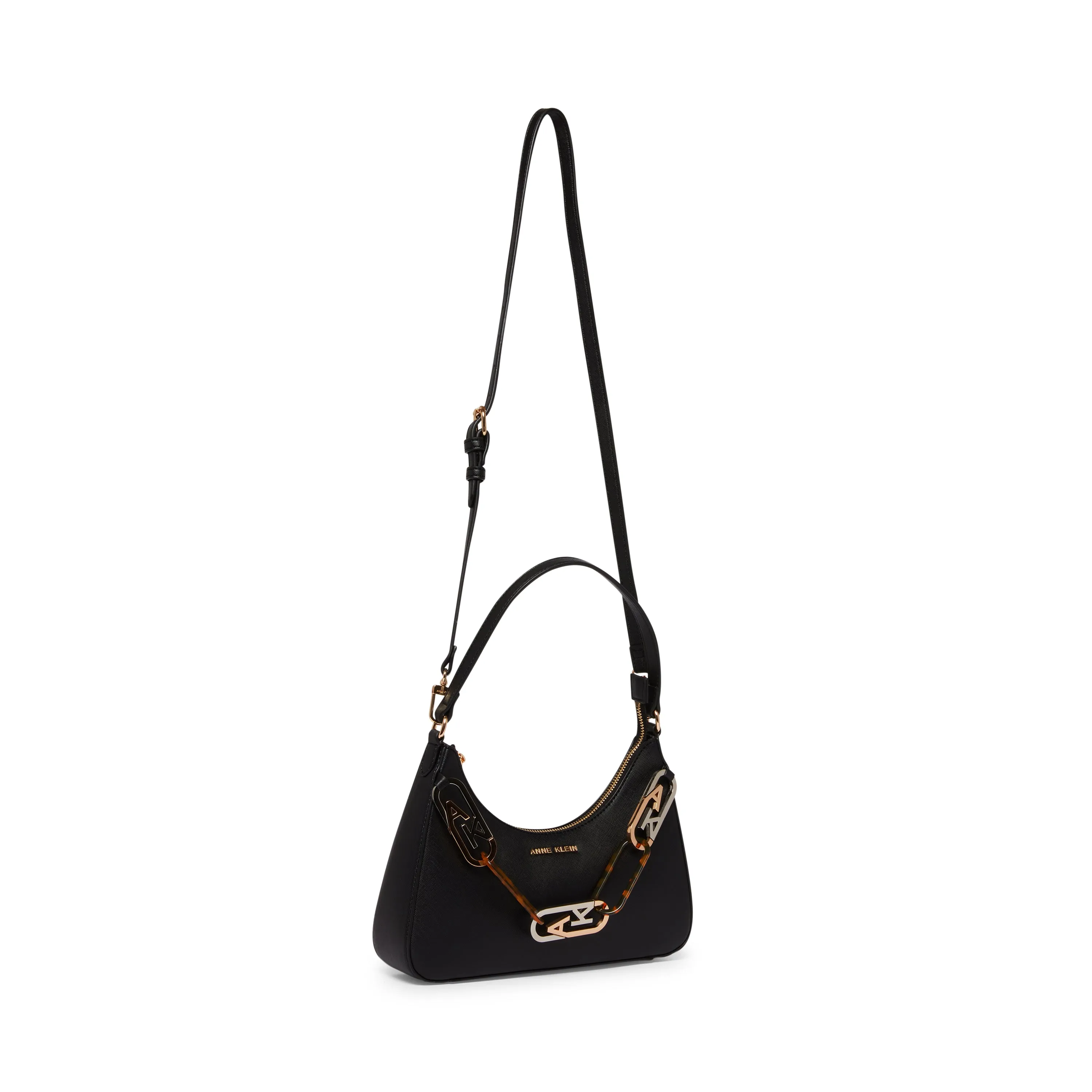 Anne Klein AK Oval Links Curved Shoulder Handbag