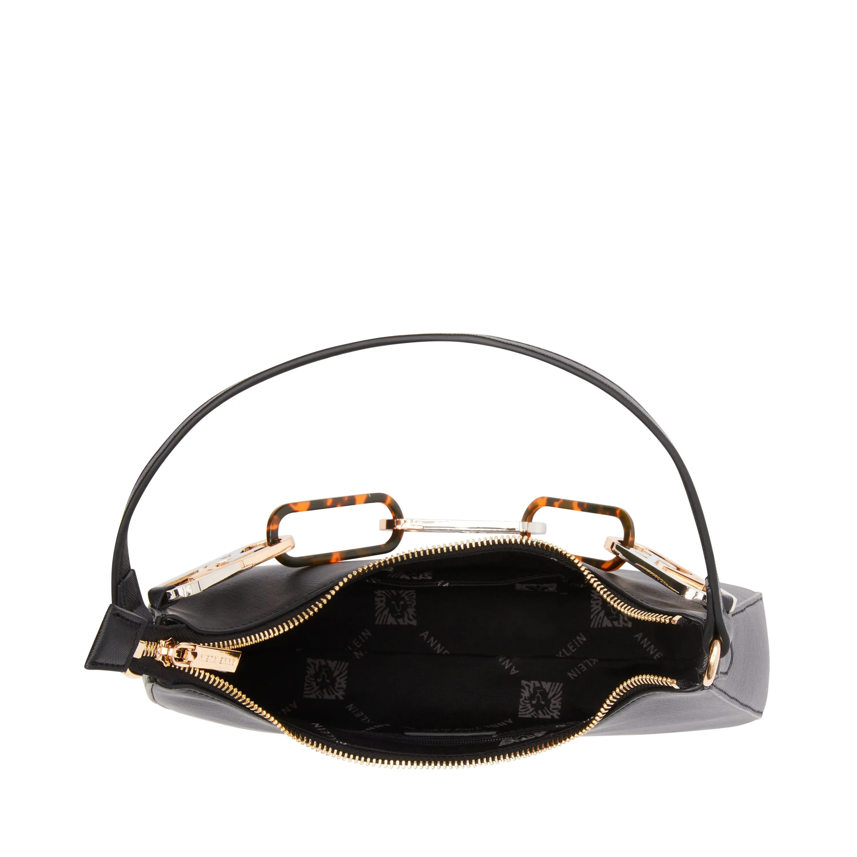 Anne Klein AK Oval Links Curved Shoulder Handbag