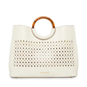 Anne Klein Perforated Round Handle Satchel Handbag