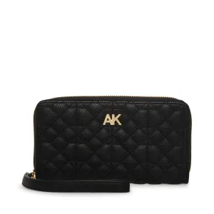 Anne Klein Quilted AK Zip Around Wallet