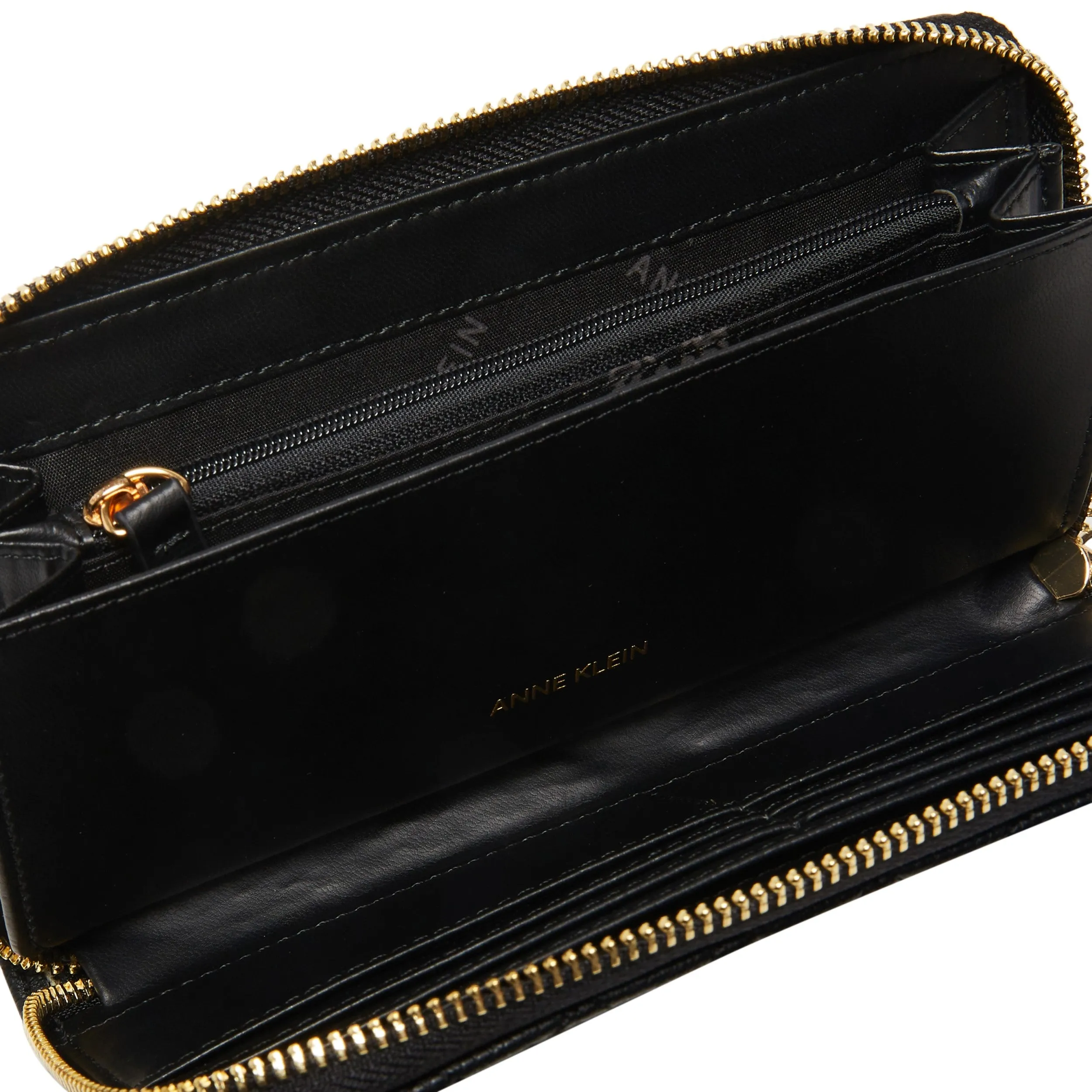 Anne Klein Quilted AK Zip Around Wallet