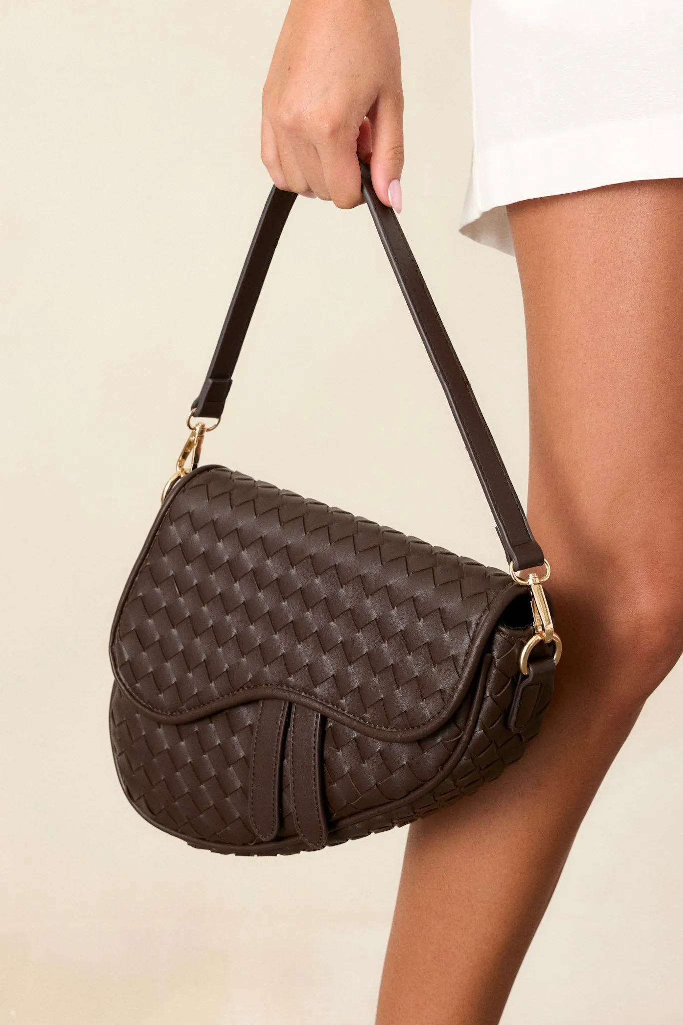 Around City Streets Woven Brown Saddlebag