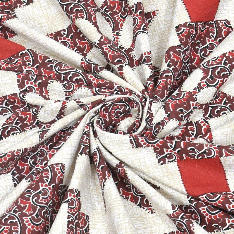 Astrid Stellar Bedsheet - Brown & Red