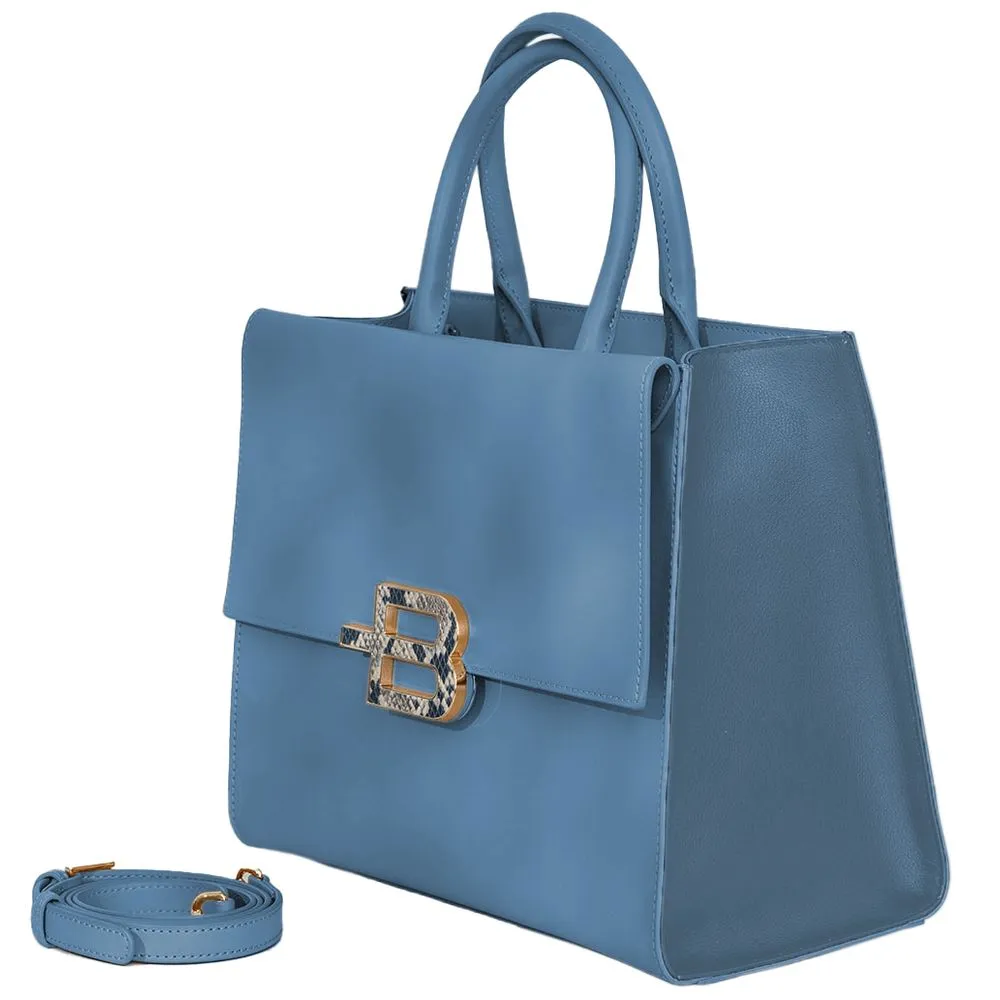Baldinini Trend Chic Calfskin Handbag with Magnet Detail