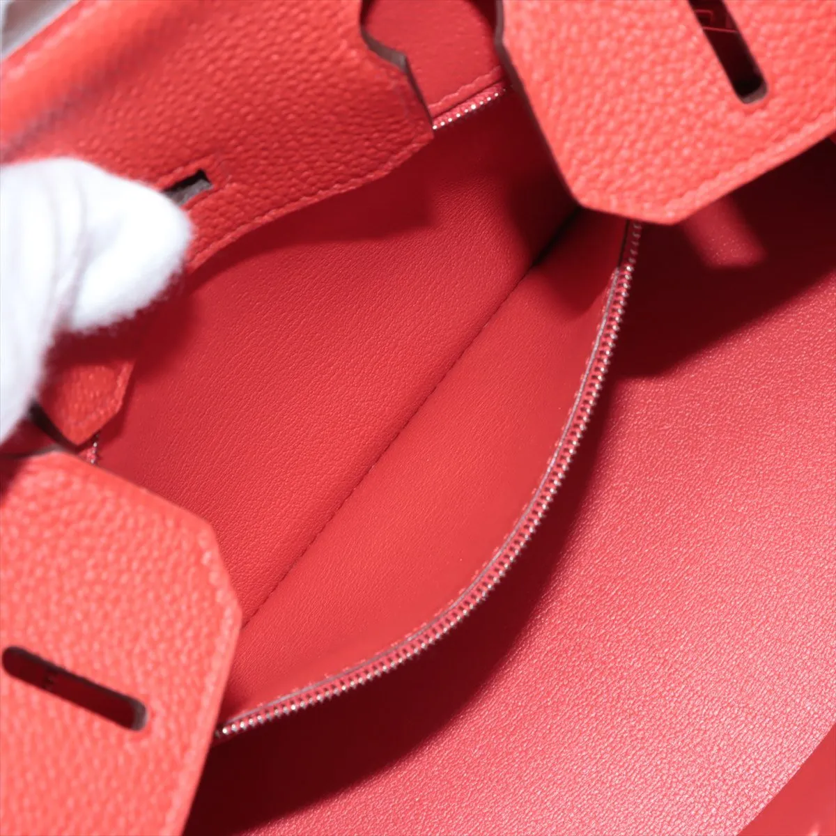 Birkin 30 Taurillon Clemence Rouge Coeur Silver Hardware