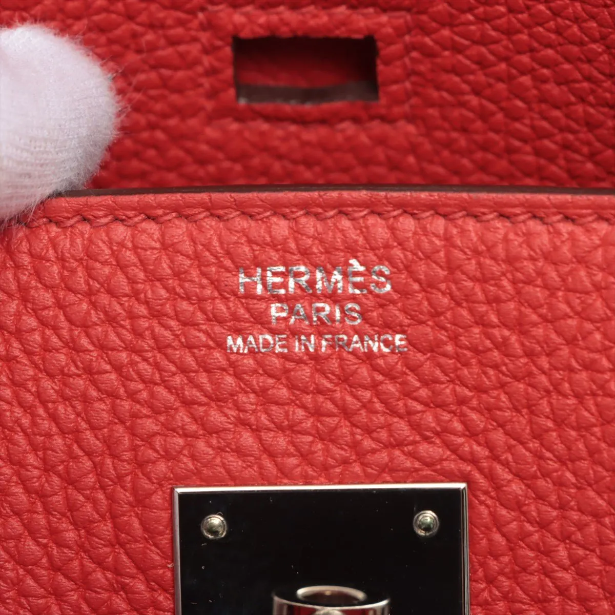 Birkin 30 Taurillon Clemence Rouge Coeur Silver Hardware