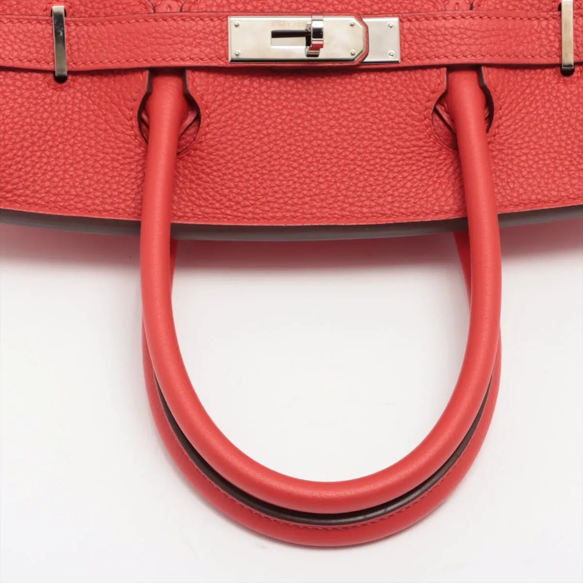 Birkin 30 Taurillon Clemence Rouge Coeur Silver Hardware