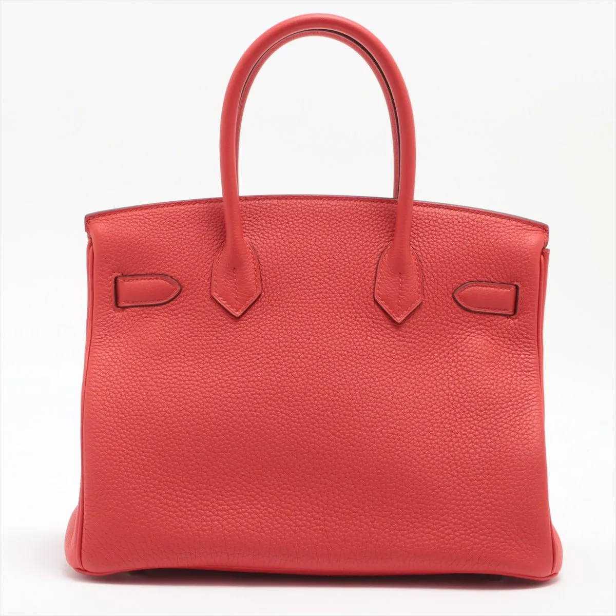 Birkin 30 Taurillon Clemence Rouge Coeur Silver Hardware