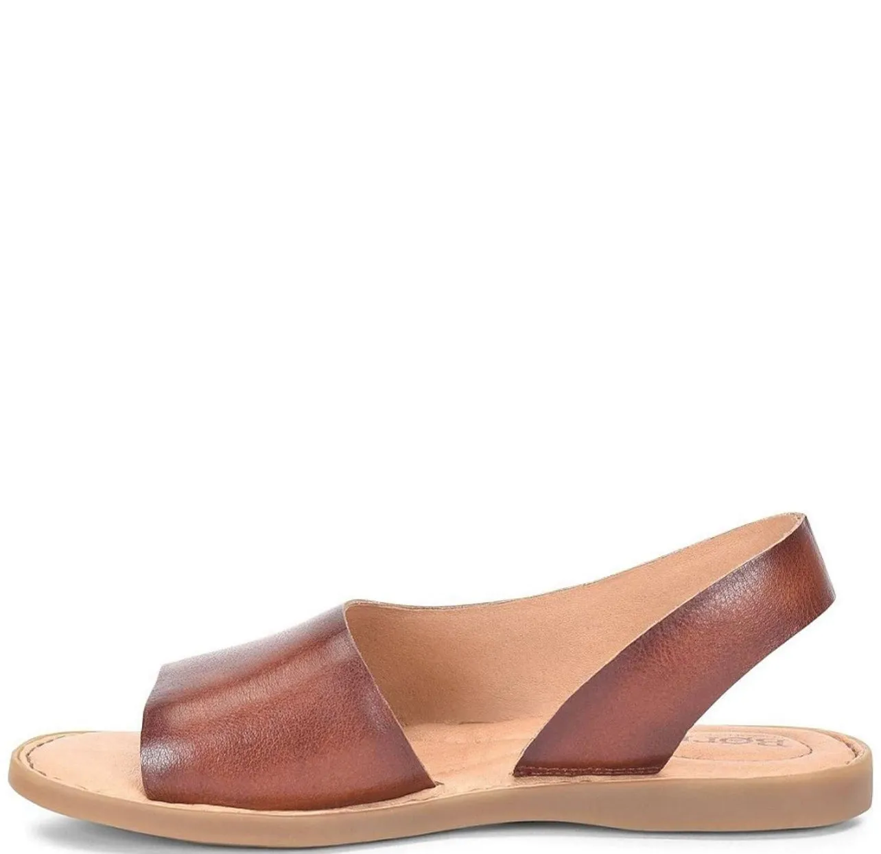 BORN INLET Women's LEATHER CASUAL SANDAL DARK TAN BOURBON