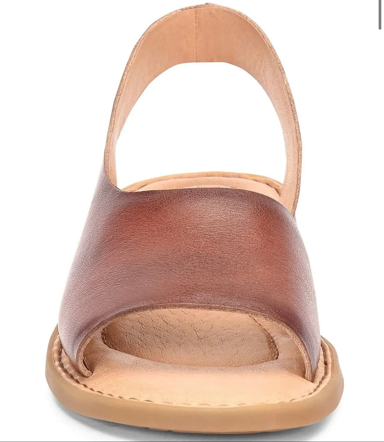 BORN INLET Women's LEATHER CASUAL SANDAL DARK TAN BOURBON