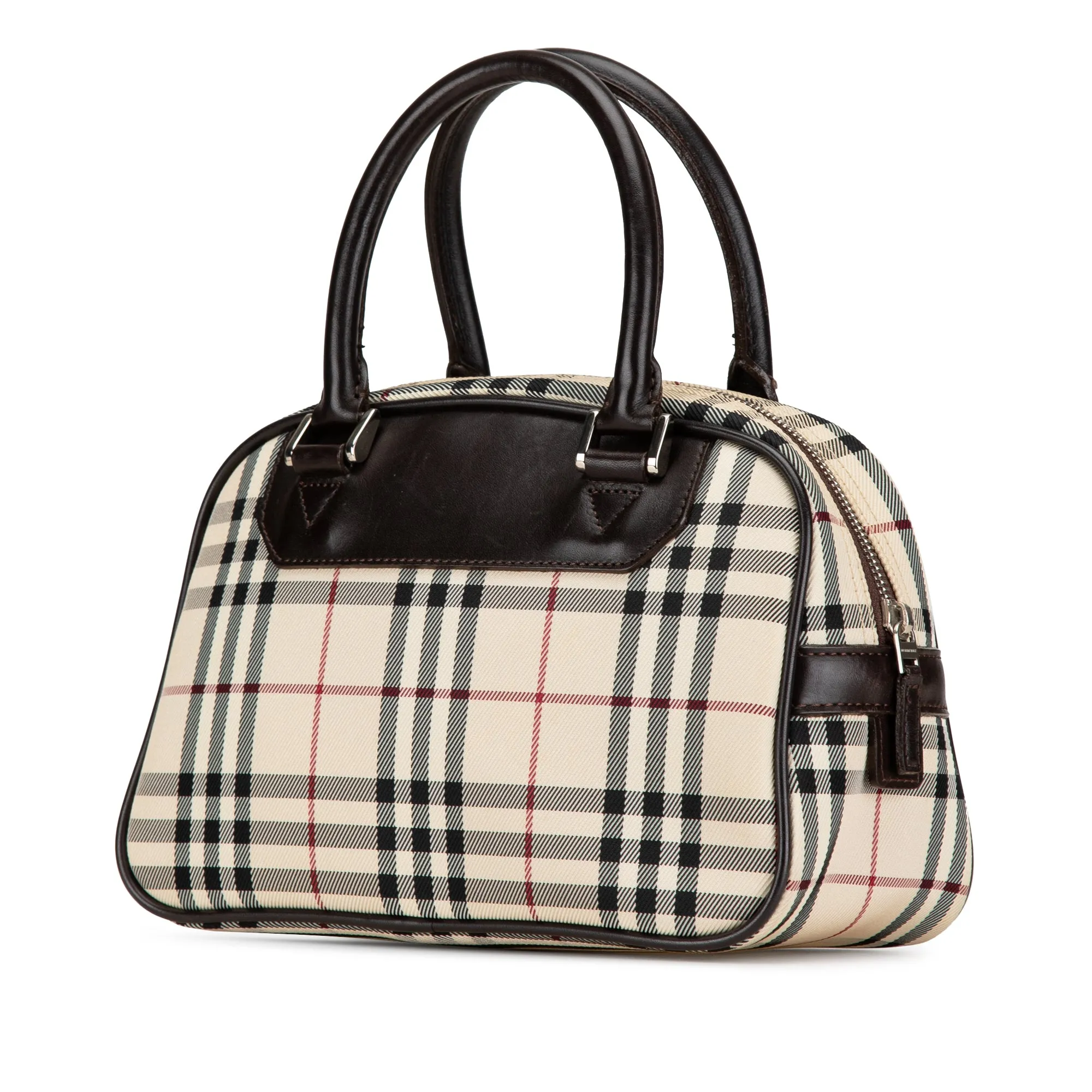 Brown Burberry House Check Canvas Handbag