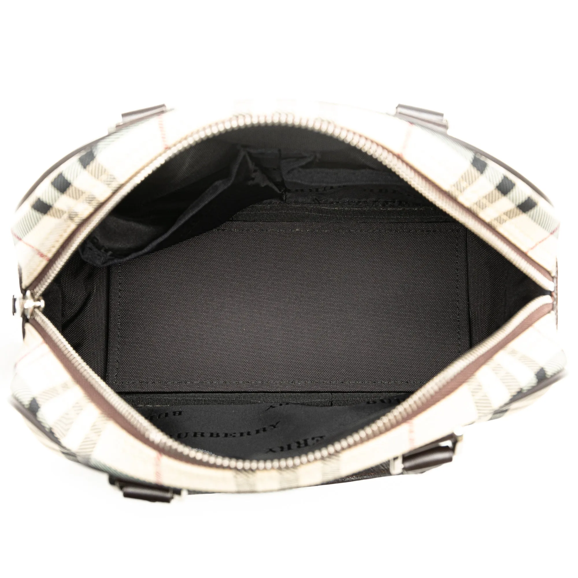 Brown Burberry House Check Canvas Handbag