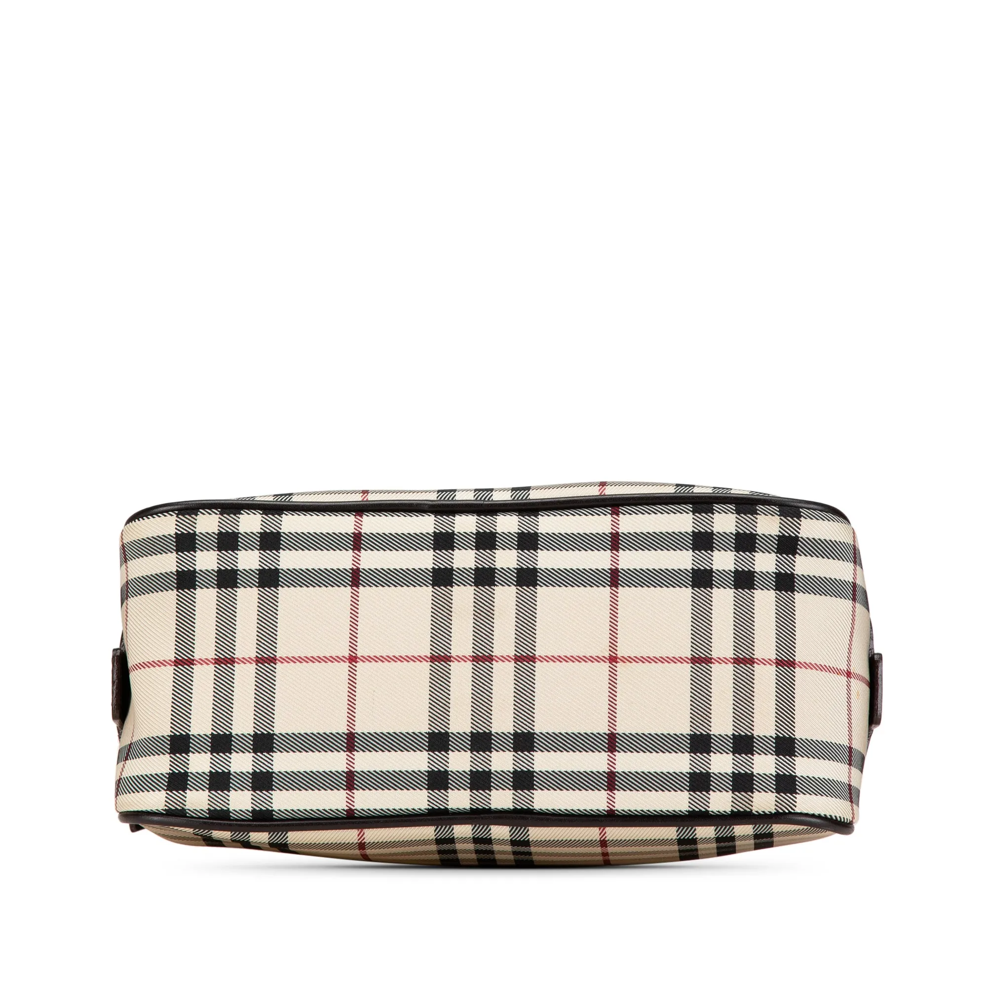 Brown Burberry House Check Canvas Handbag