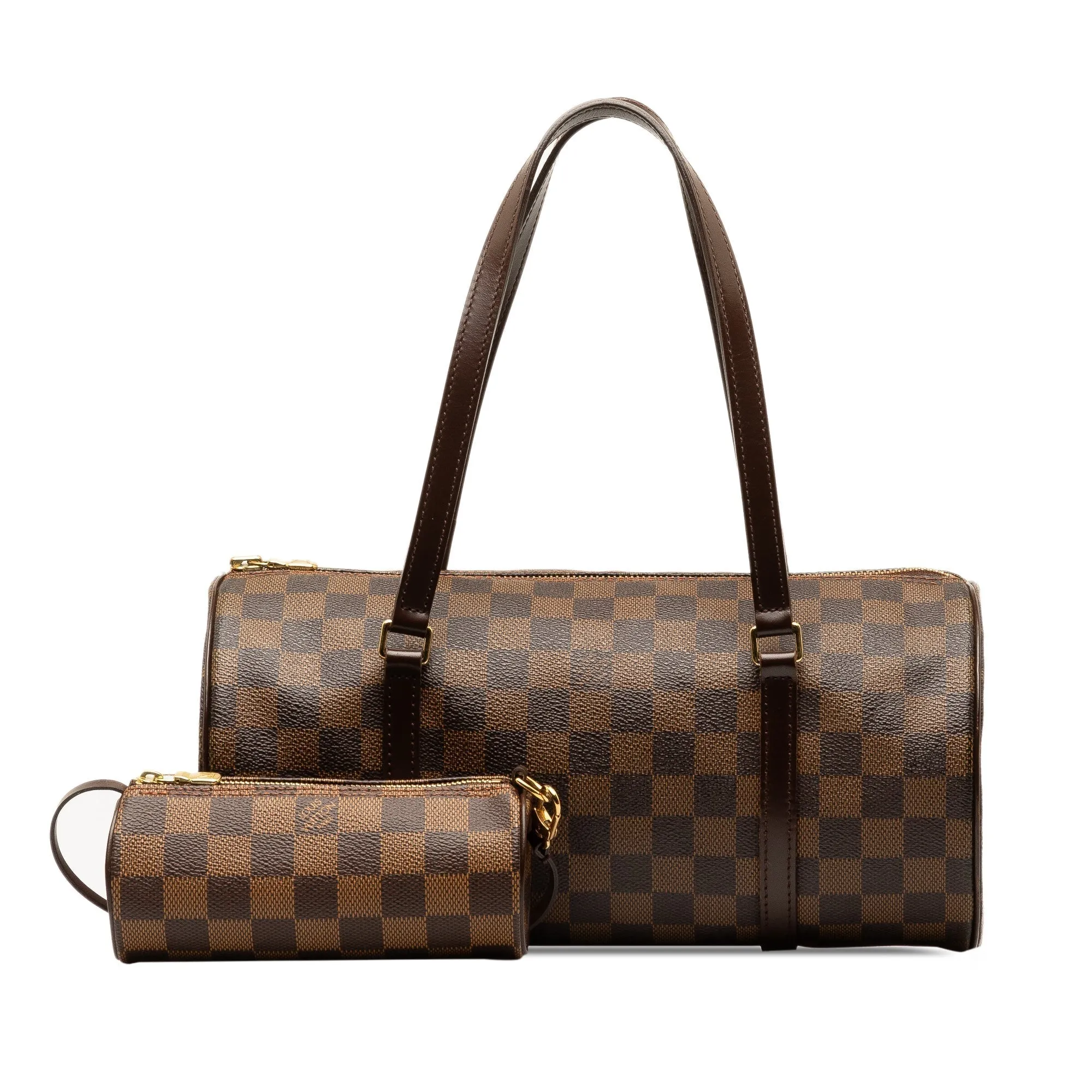 Brown Louis Vuitton Damier Ebene Papillon 30 HandBag