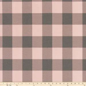 Buffalo Check Blush/Grey Fabric By Premier Prints