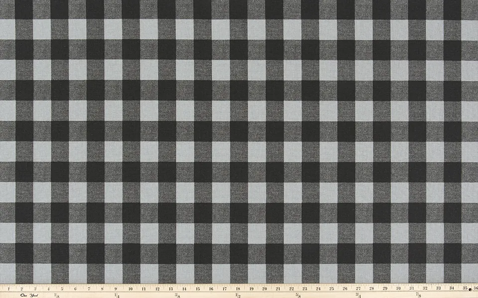 Buffalo Plaid Ash/Black Fabric By Premier Prints