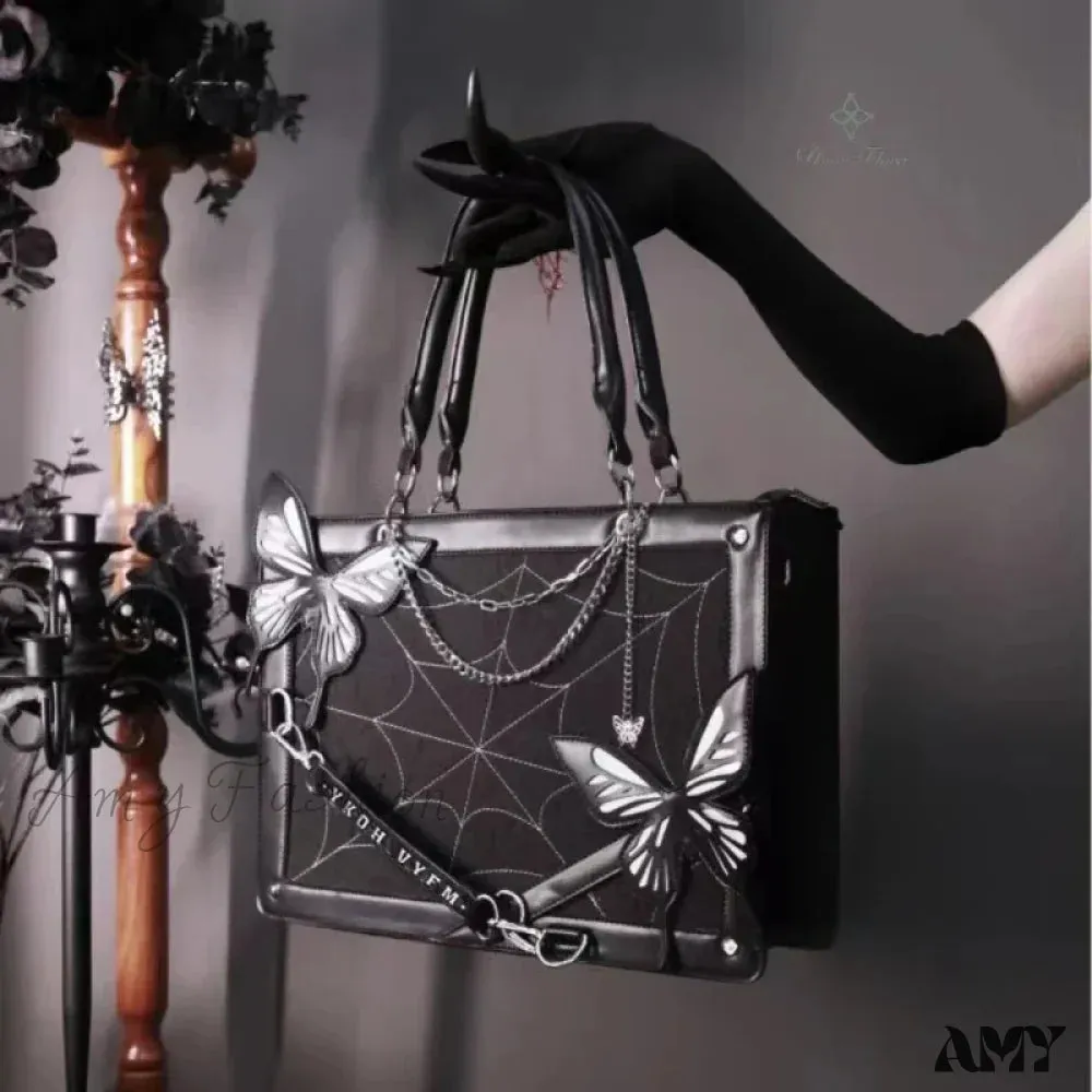 Butterfly Y2K DIY Web Transparent Letter Bag Spider Fashion Labyrinth