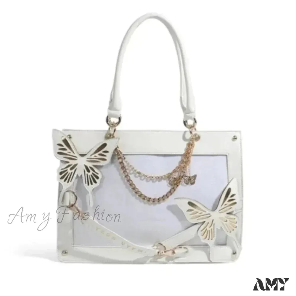 Butterfly Y2K DIY Web Transparent Letter Bag Spider Fashion Labyrinth