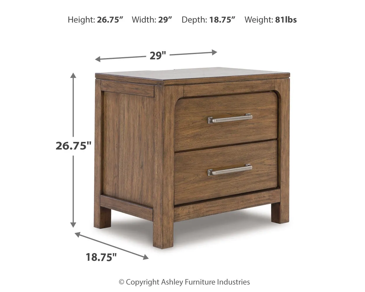 Cabalynn King Panel Bed with Storage with Mirrored Dresser and 2 Nightstands in Light Brown