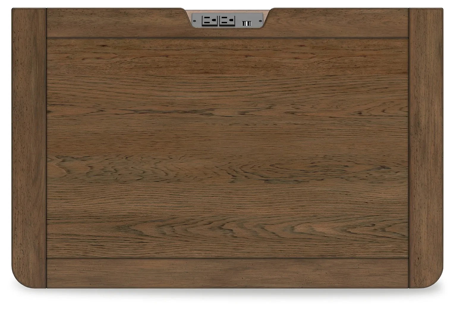 Cabalynn King Panel Bed with Storage with Mirrored Dresser and 2 Nightstands in Light Brown