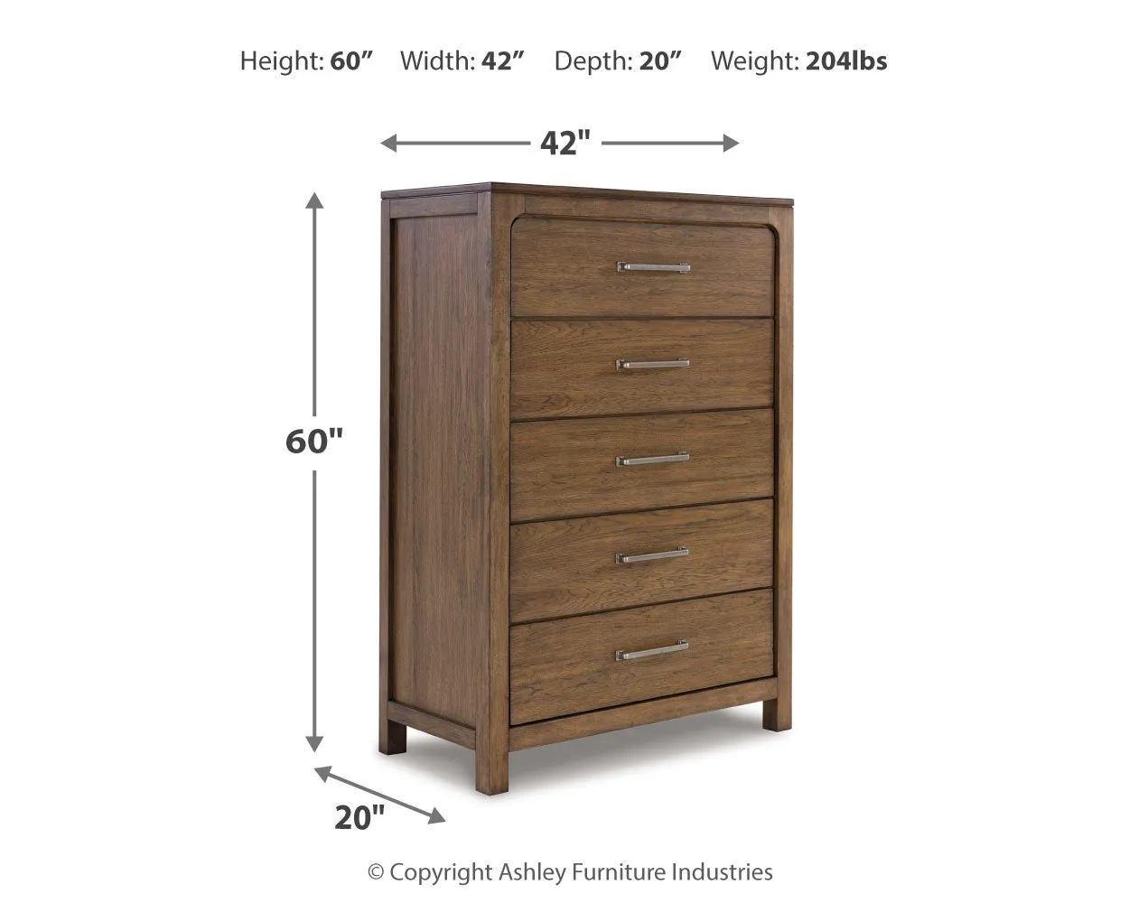 Cabalynn Queen Panel Bed with Storage with Mirrored Dresser and Chest in Light Brown