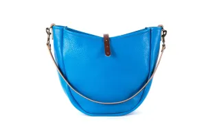CELESTE LEATHER HOBO BAG - MEDIUM - OCEAN BLUE - IN STOCK