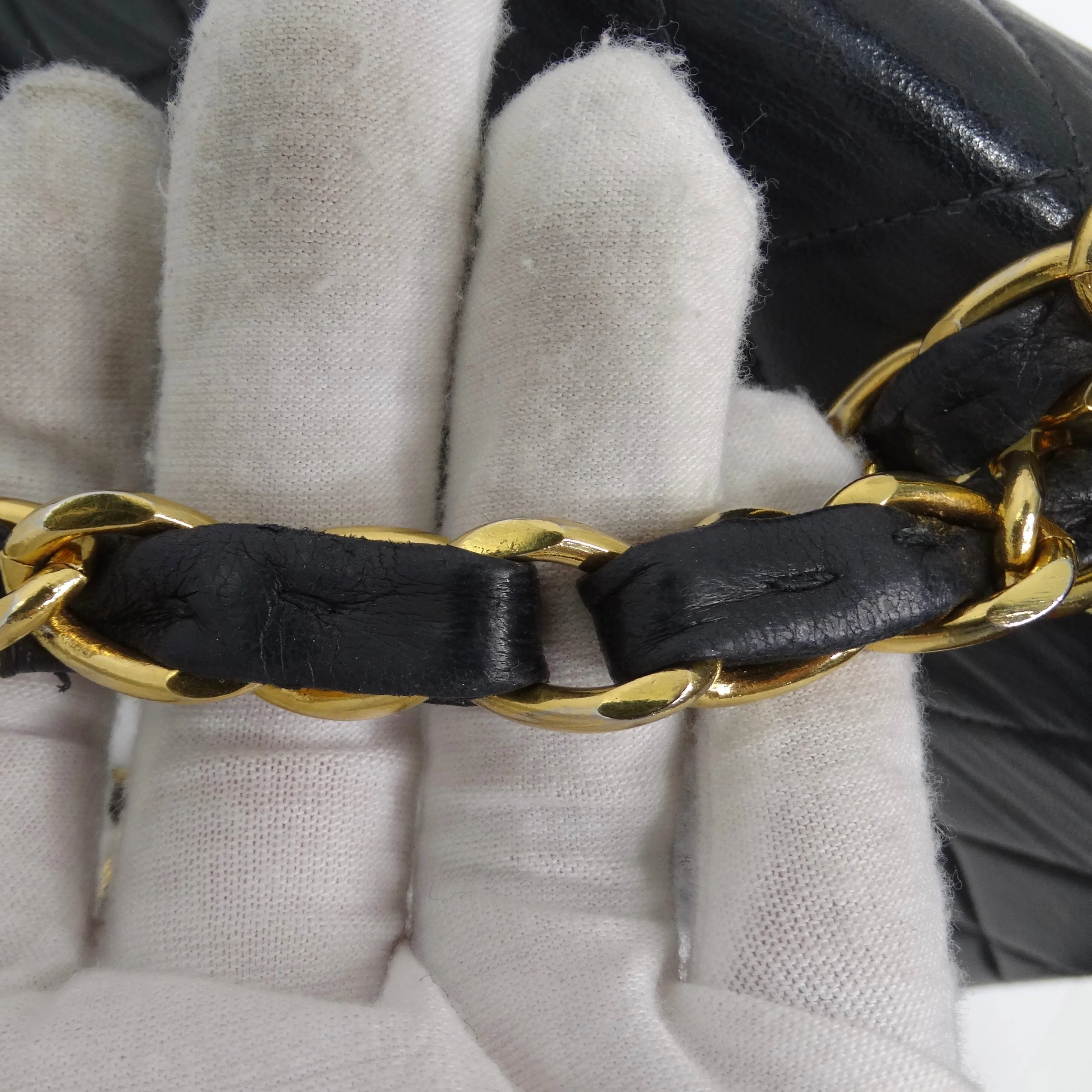Chanel 1980s Classic Black Leather Maxi Single Flap Handbag