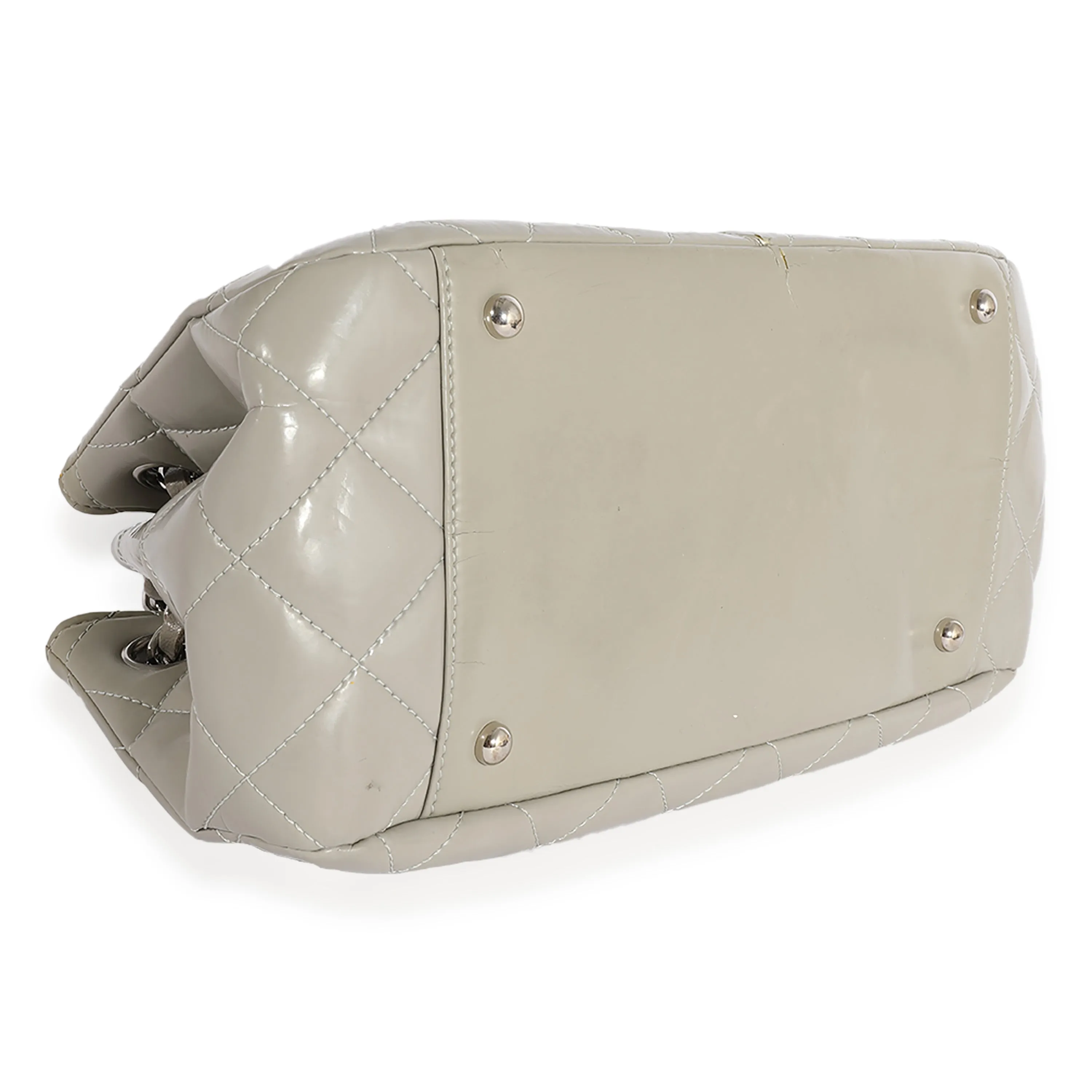 CHANEL Gray Quilted Glazed Leather Reissue Accordion Flap Bag