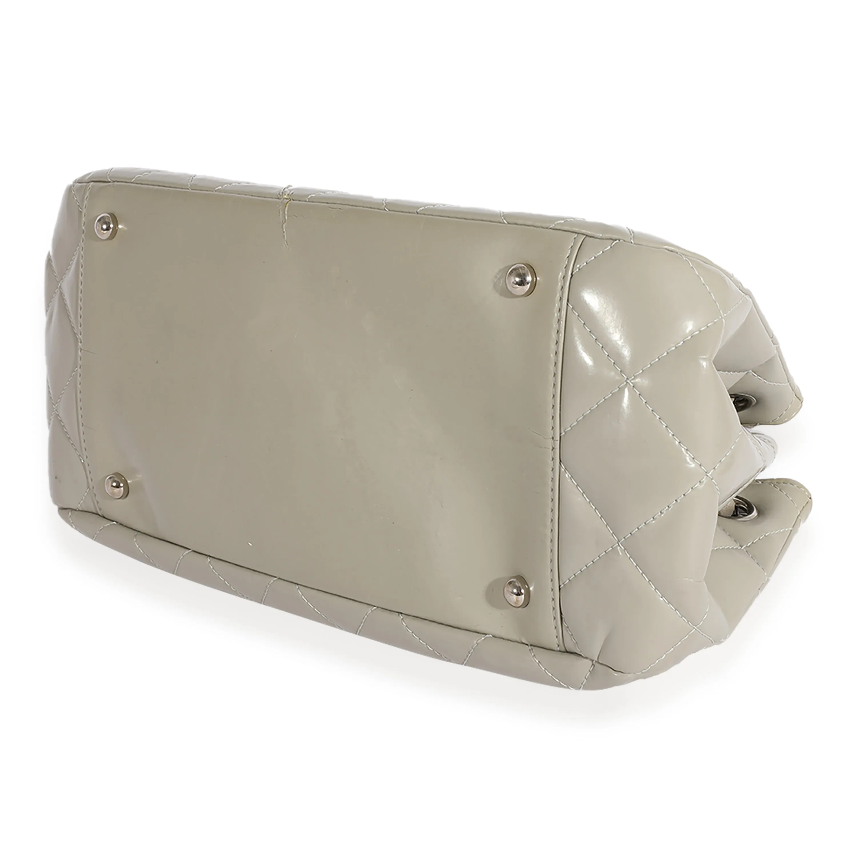 CHANEL Gray Quilted Glazed Leather Reissue Accordion Flap Bag
