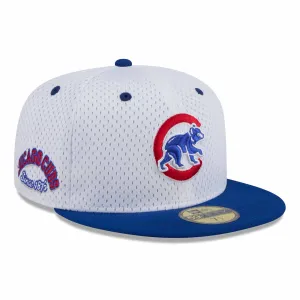 Chicago Cubs Two Tone White Walking Bear 1876 Patch 5950 Fitted Cap