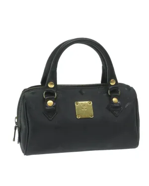Coated Canvas Logogram Hand Bag in Black