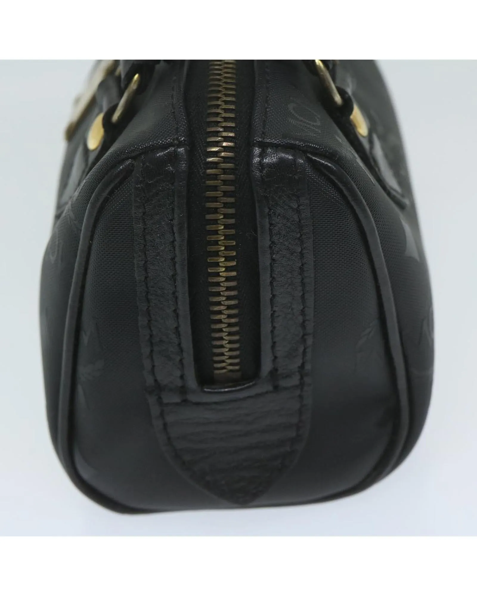 Coated Canvas Logogram Hand Bag in Black