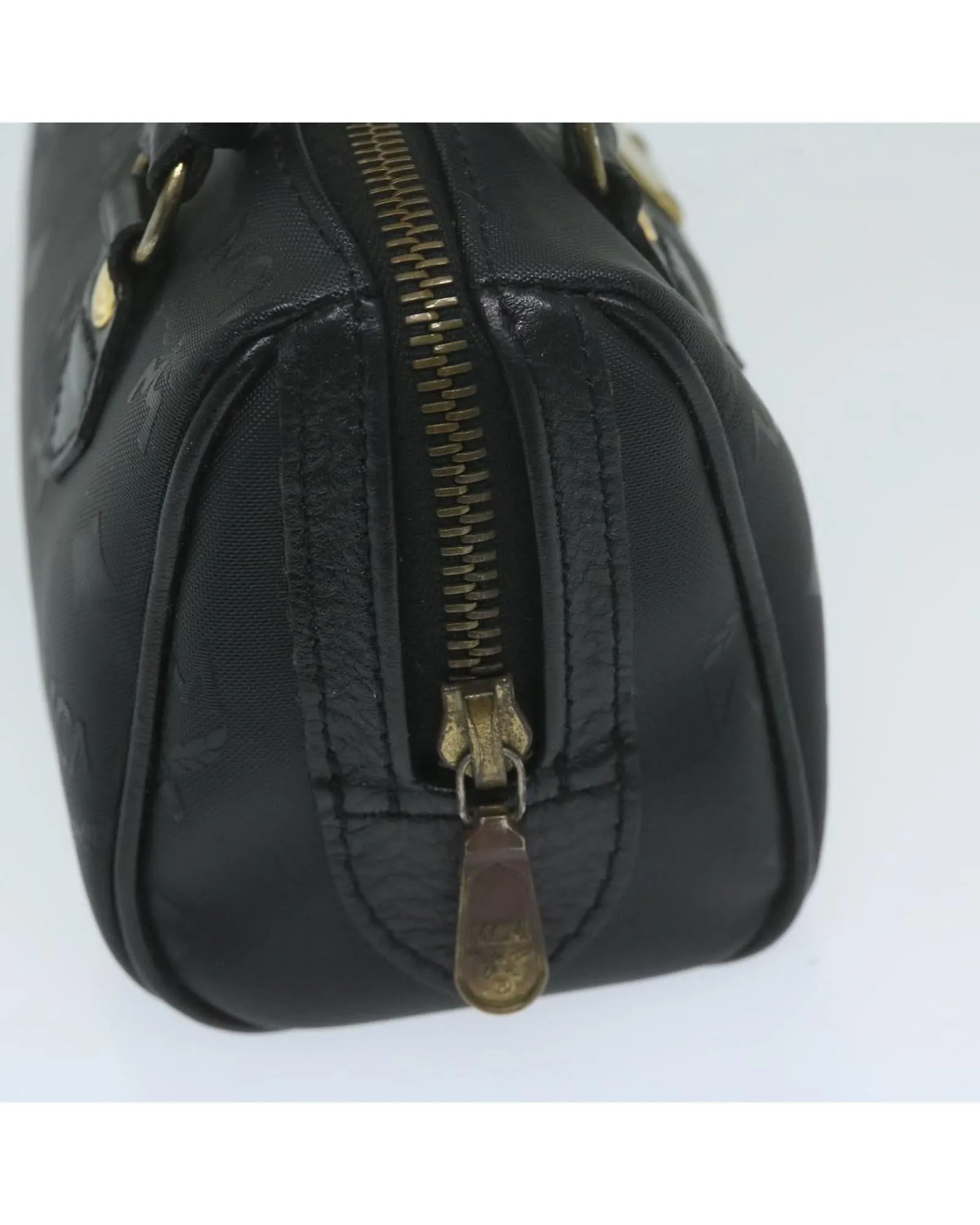 Coated Canvas Logogram Hand Bag in Black