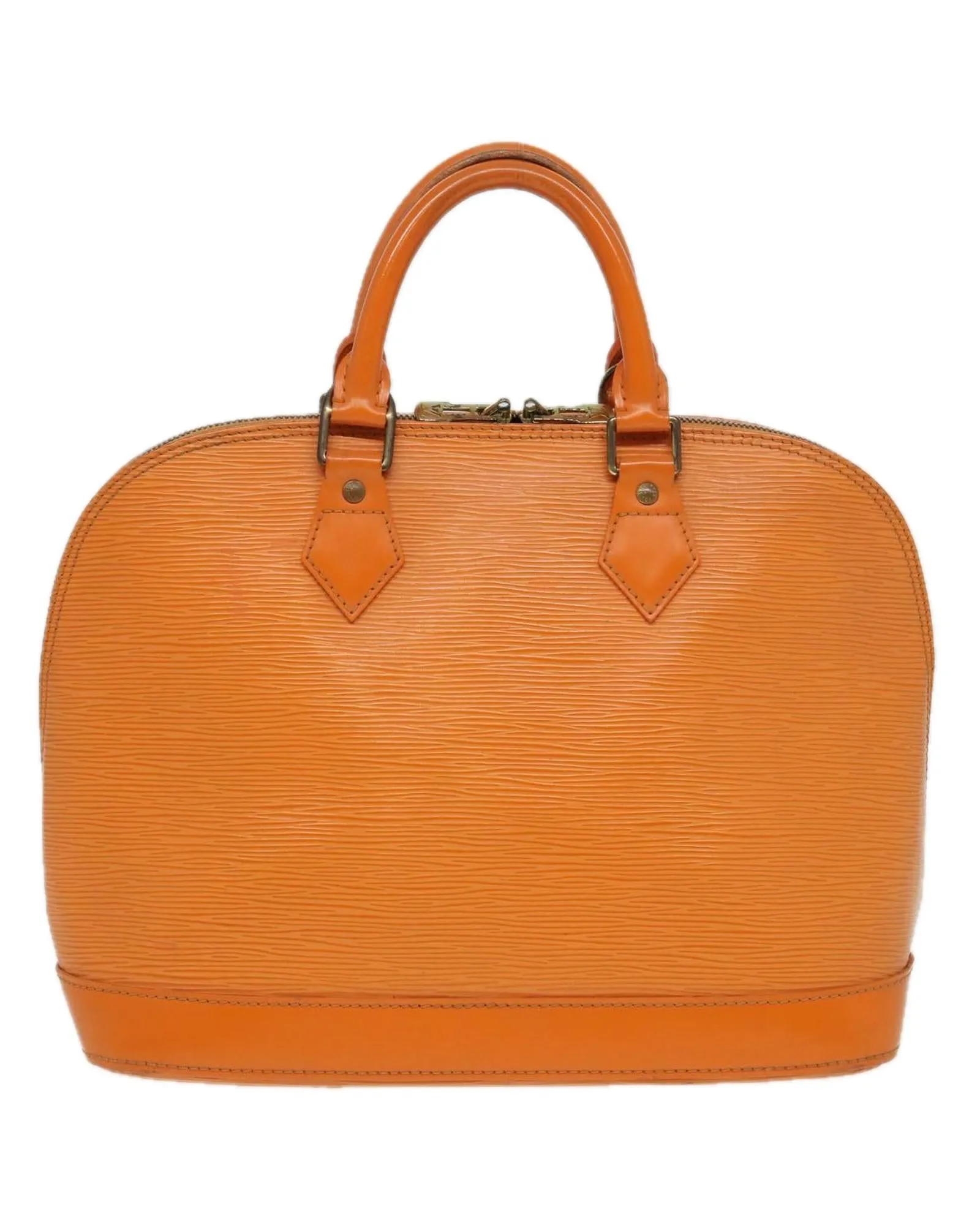 Epi Leather Alma Hand Bag with Structured Design and Double Handles