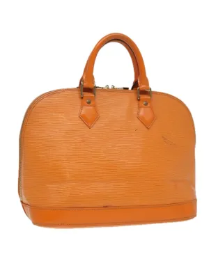 Epi Leather Alma Hand Bag with Structured Design and Double Handles