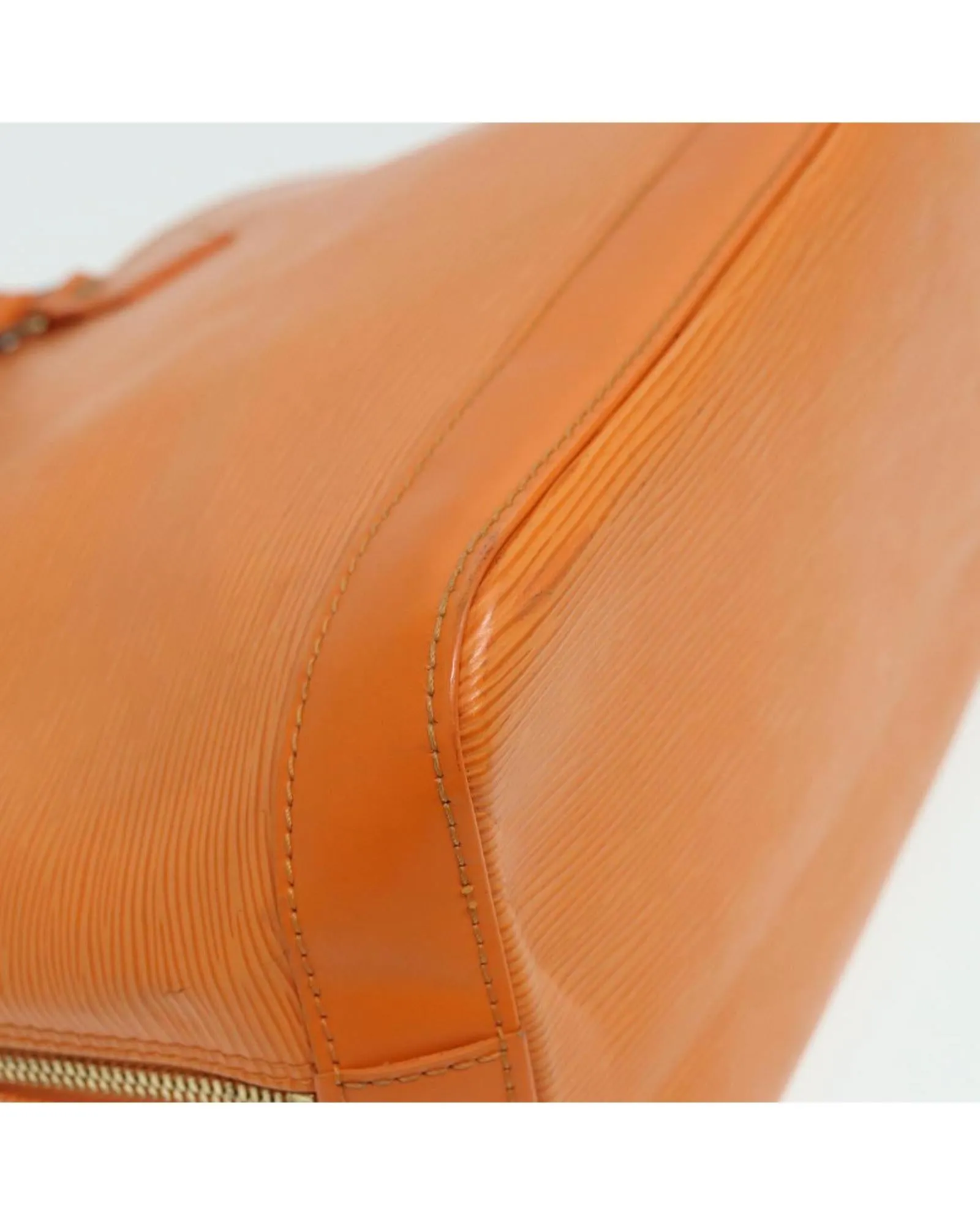 Epi Leather Alma Hand Bag with Structured Design and Double Handles