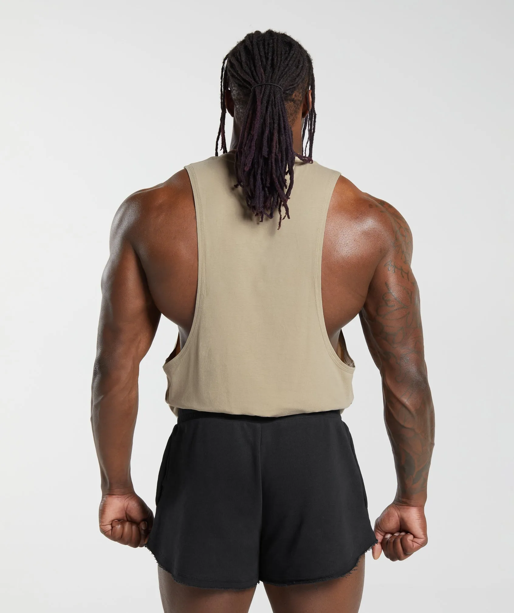Gymshark Legacy Drop Arm Tank - Desert Beige