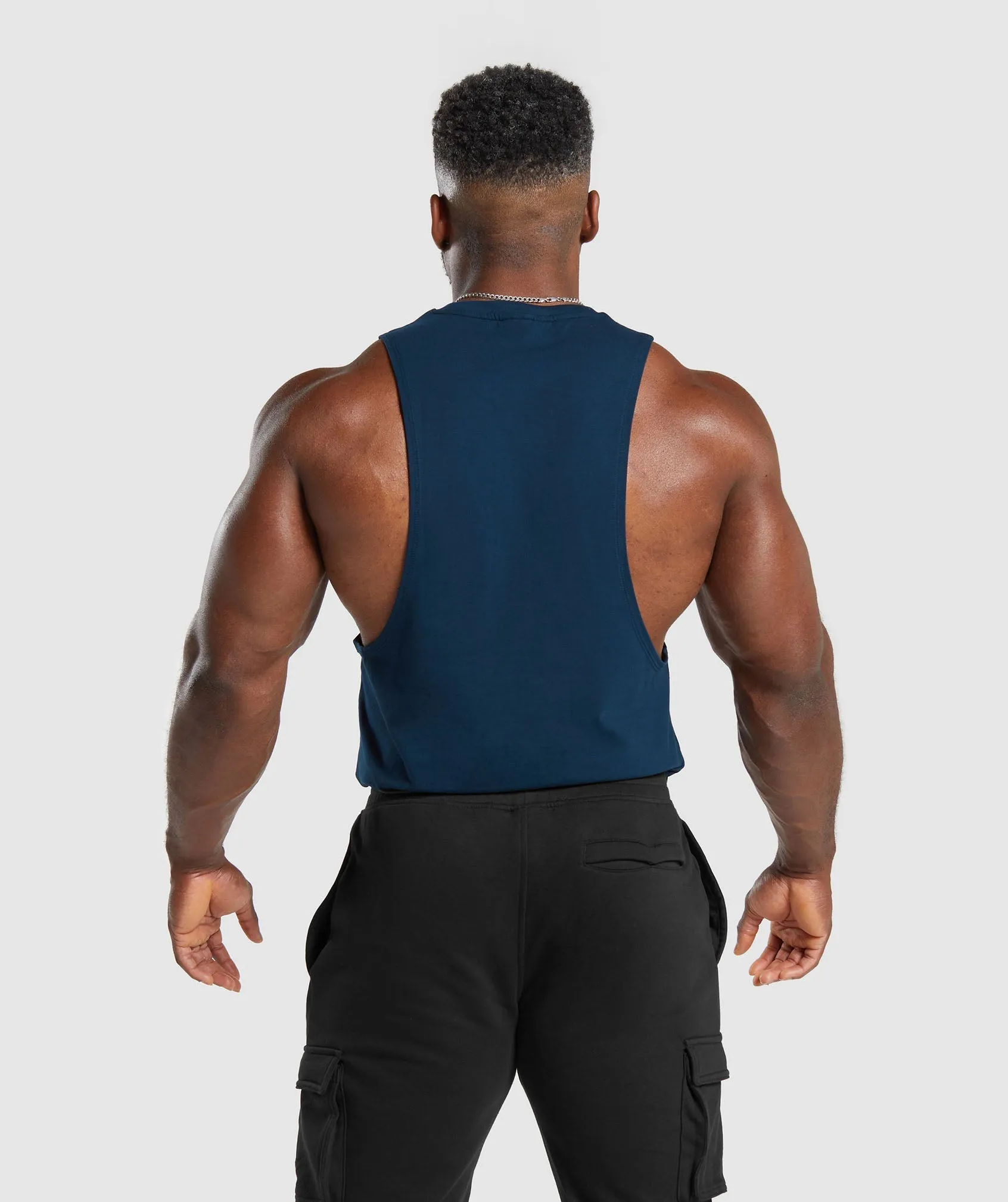 Gymshark Legacy Drop Arm Tank - Navy