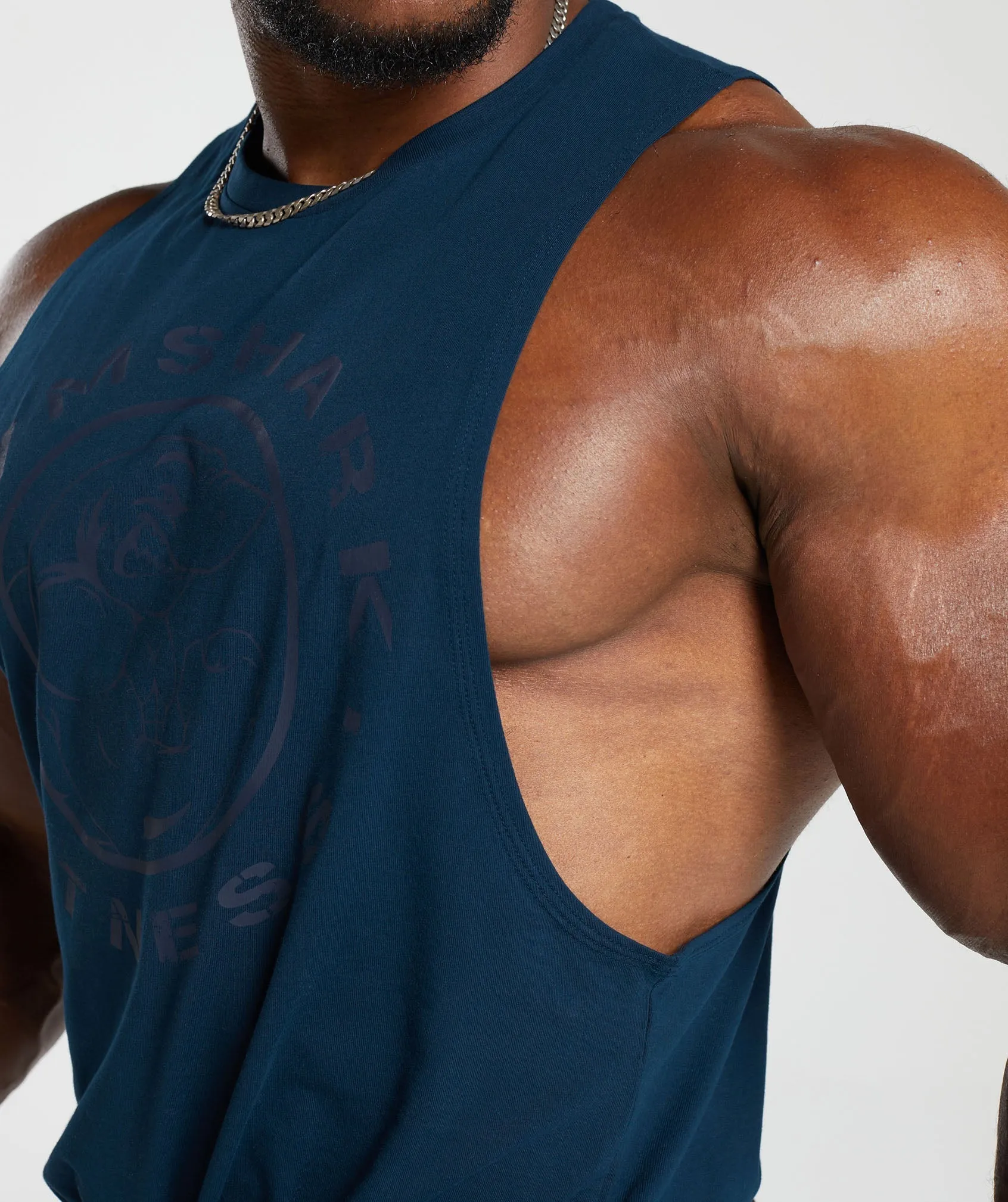 Gymshark Legacy Drop Arm Tank - Navy