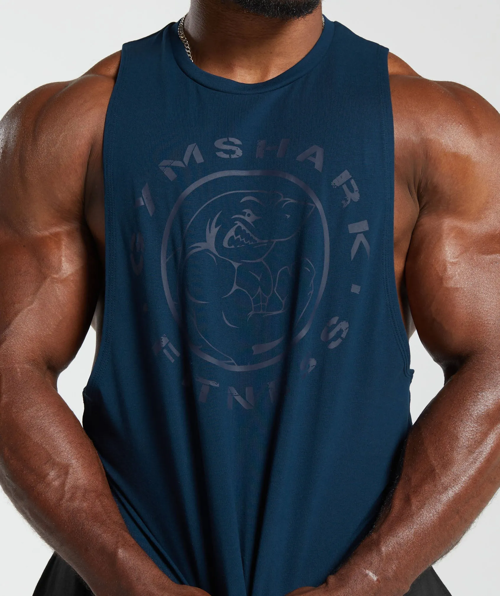 Gymshark Legacy Drop Arm Tank - Navy