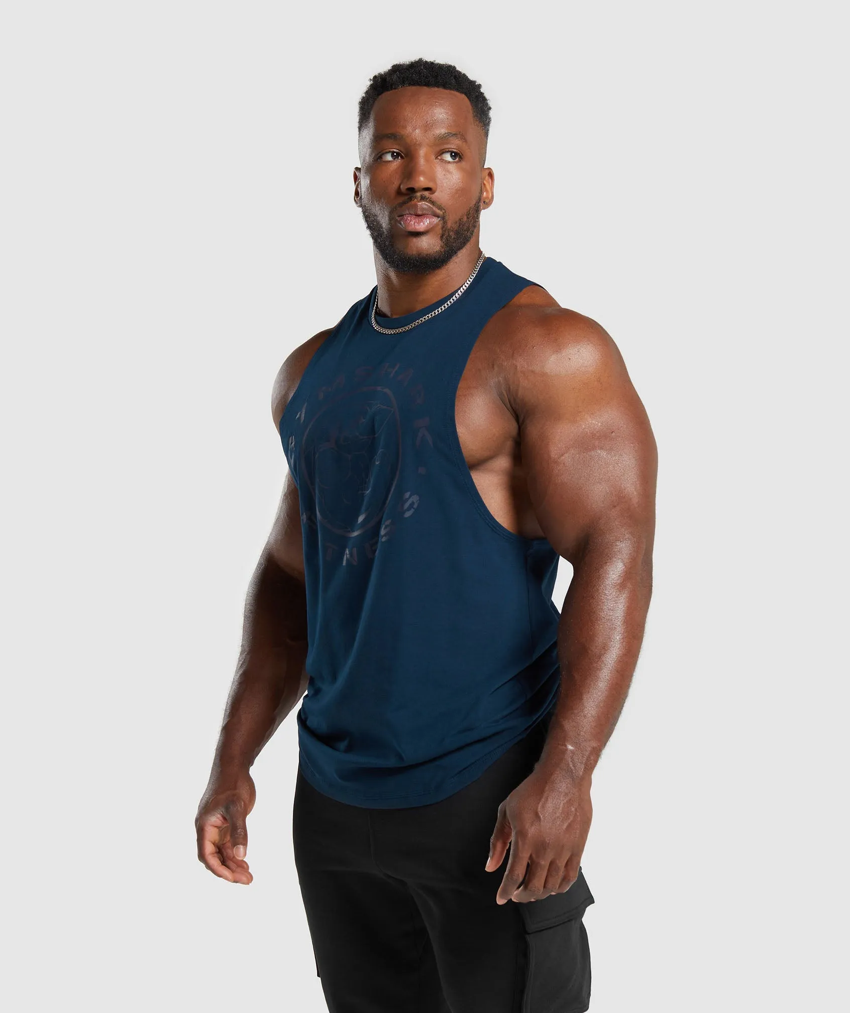 Gymshark Legacy Drop Arm Tank - Navy